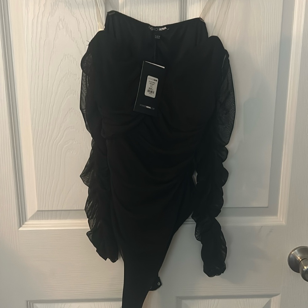 Ruched off the shoulder bodysuit